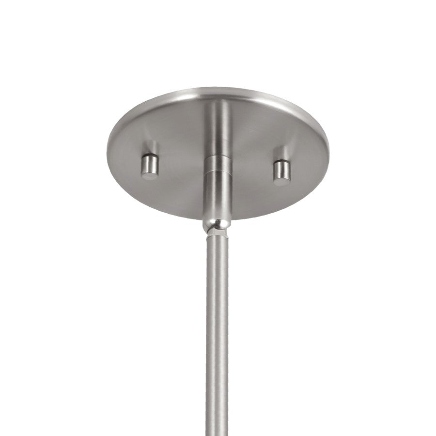 Kuzco Oliver 18" Brushed Nickel Dim, Brushed Nickel/White Linen