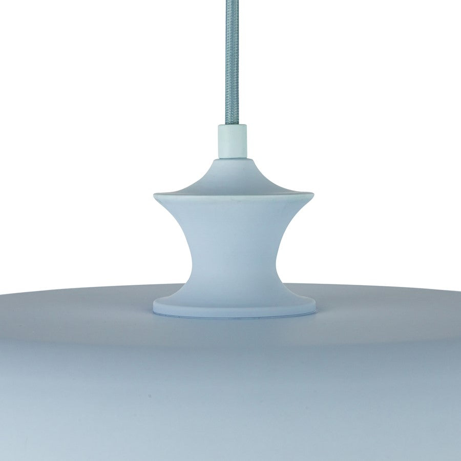 Kuzco Minori 15" Socket Pendant, Cerulean/Steel Shade