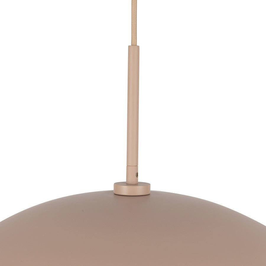 Kuzco Kirby 22" Socket Pendant, Peach/Steel Shade