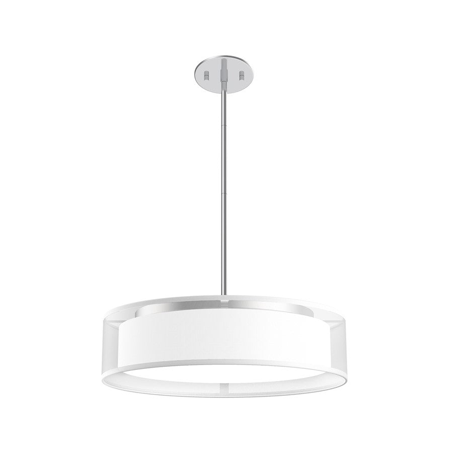 Kuzco Dalton 16" LED Pendant, White Organza/White Acrylic Diffuser - PD7916-WOR