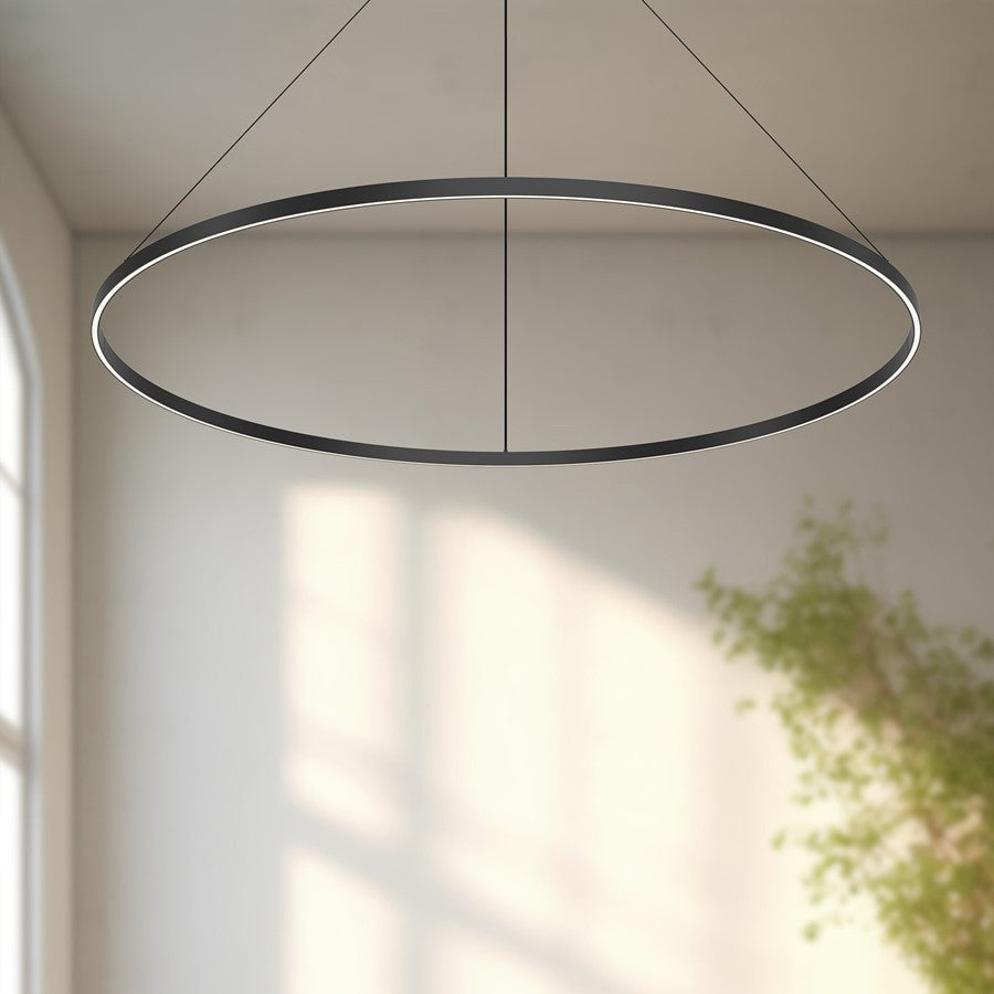 Kuzco Cerchio 60" LED Pendant/126W, Black