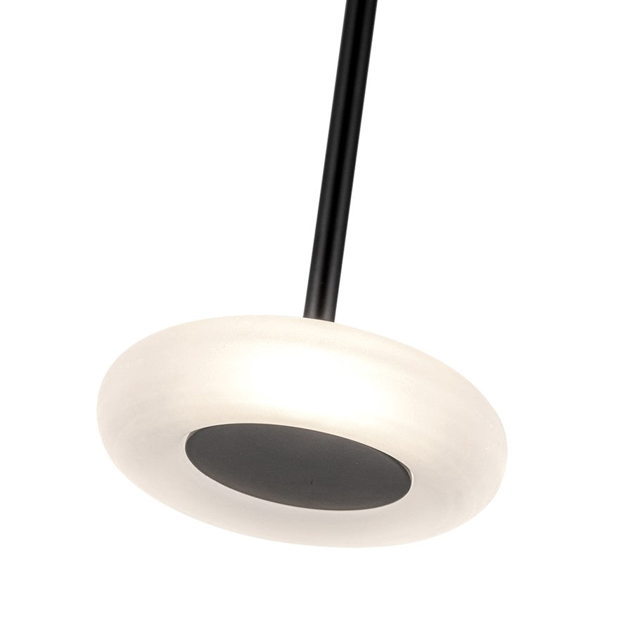 Kuzco Stephord 4" LED Pendant, Black/Frosted Glass/Frosted Glass