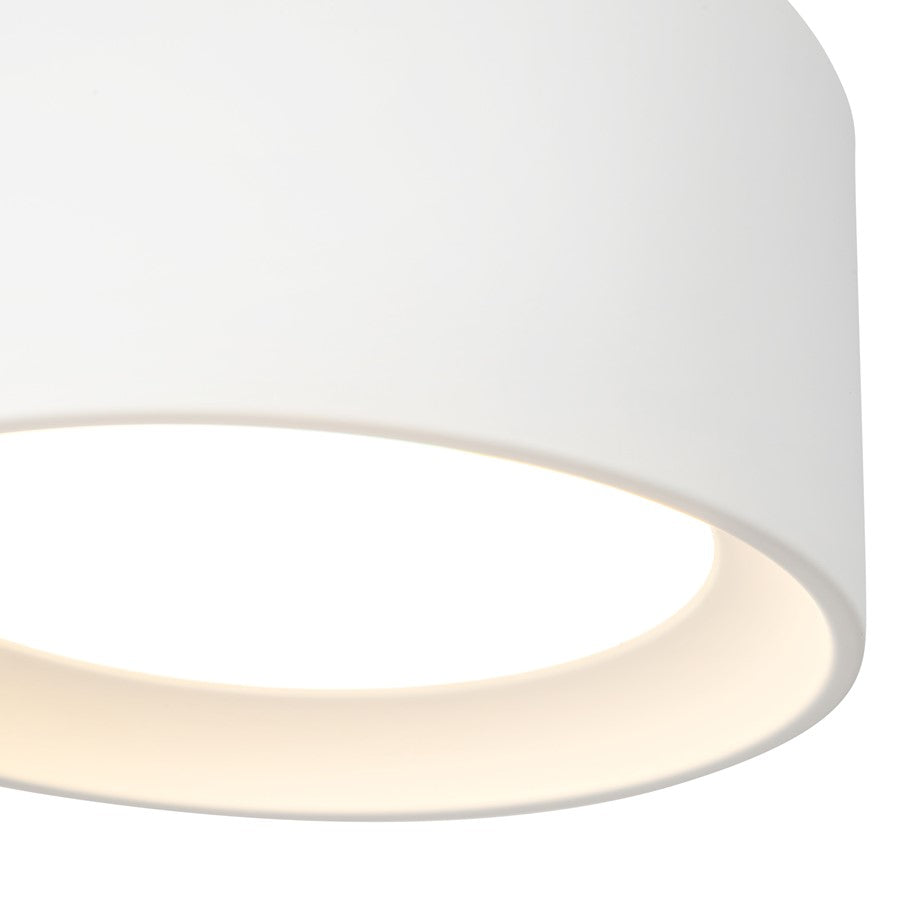 Kuzco Uma 7" White Dimmable LED Semi-Flush Mount, Whiteite