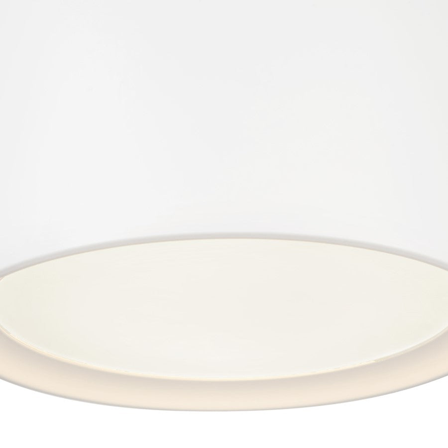 Kuzco Uma 12" Wht Dimmable LED Semi-Flush Mount, White