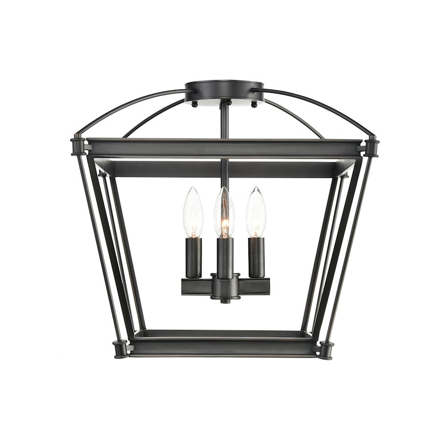 Alora Manor 4 Light Semi Flush Mount, Urban Bronze - SF312204UB