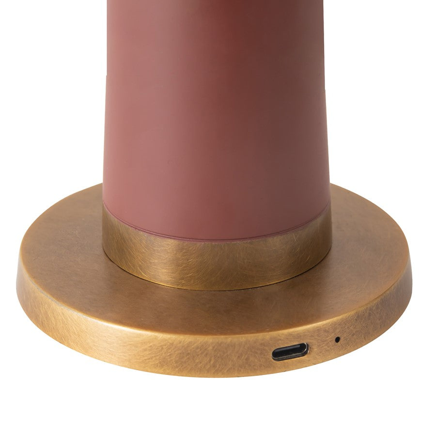 Kuzco Clemence 11" Red Dimmable LED Table Lamp, Burgundy