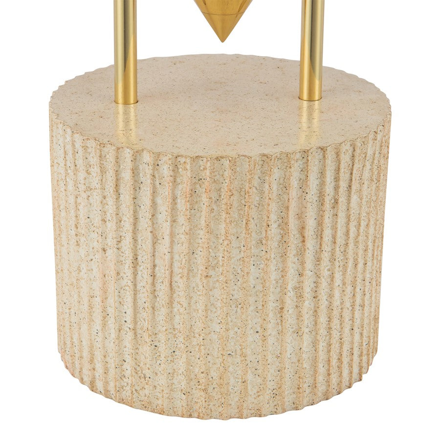 Kuzco Versus 15" Brass Table Lamp, Patina Brass