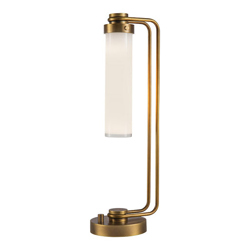 Alora Wynwood 1 Light 22" Table Lamp, Vintage Brass/Glossy Opal - TL355022VBGO