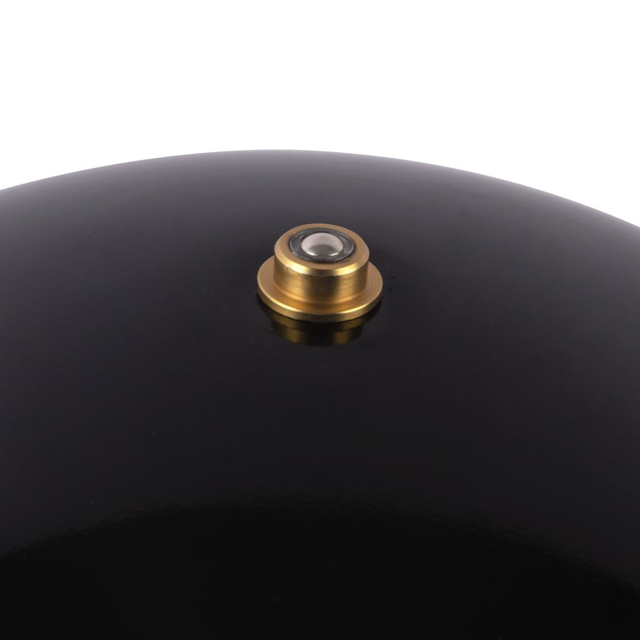 Kuzco Poppy 12" Black Dimmable LED Table Lamp, Glossy Black