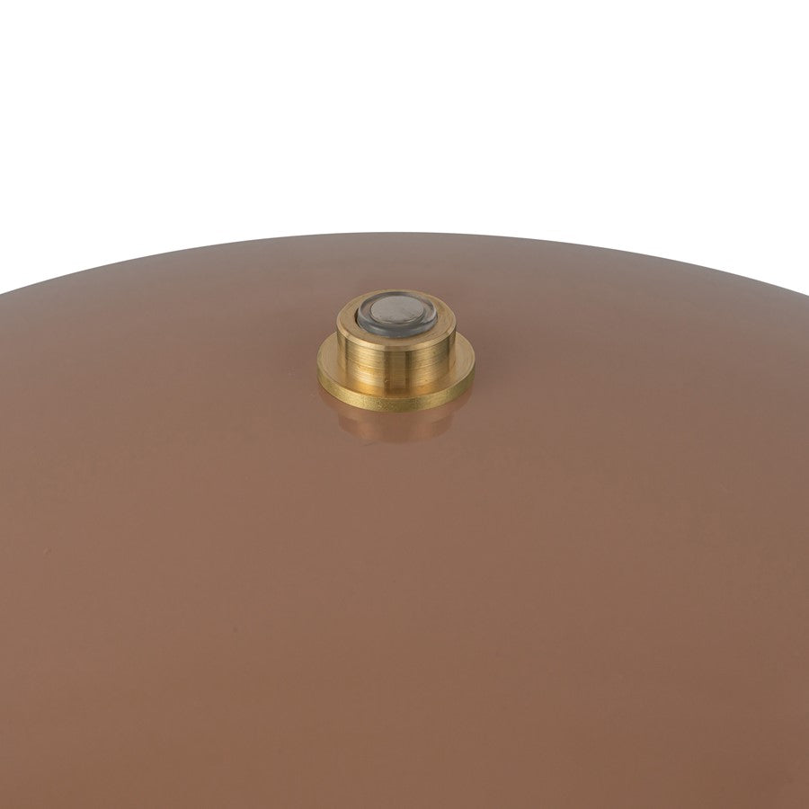 Kuzco Poppy 12" LED Table Lamp, Peach/Steel Shade