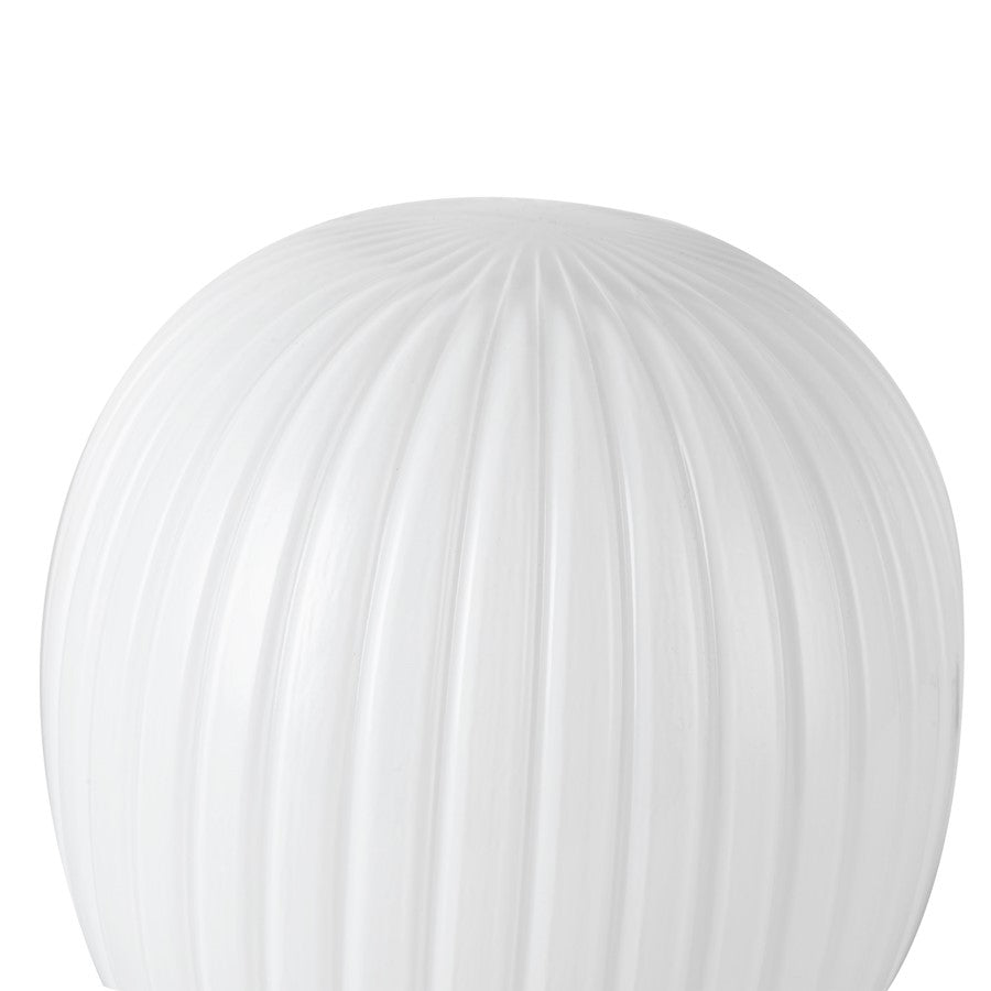 Kuzco Cherise 7" Socket Table Lamp, Black/Glossy Opal Glass