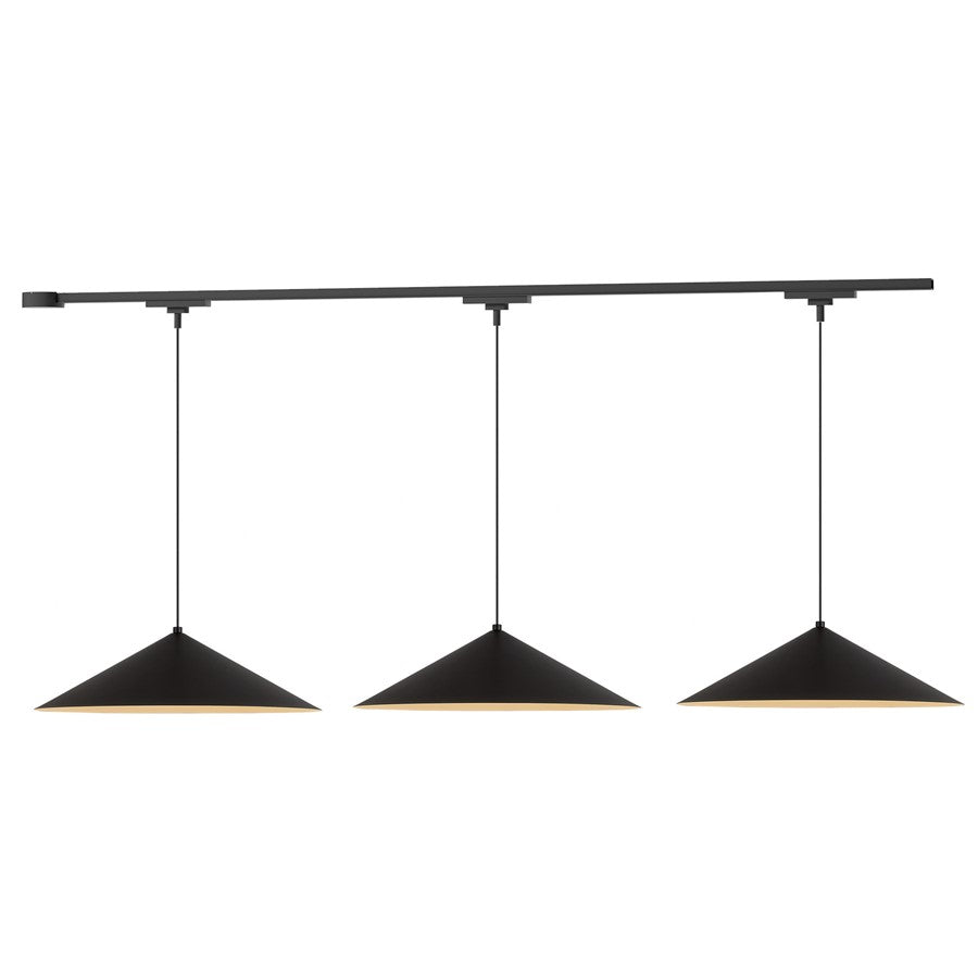 Kuzco Luiz 81" Black Dimmable LED Trilo Ceiling Kit 4000K, Blk - TR3L4-P73915-BK