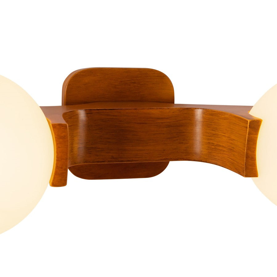 Kuzco Briar 34" Brown Bathroom Vanity Light, Teak