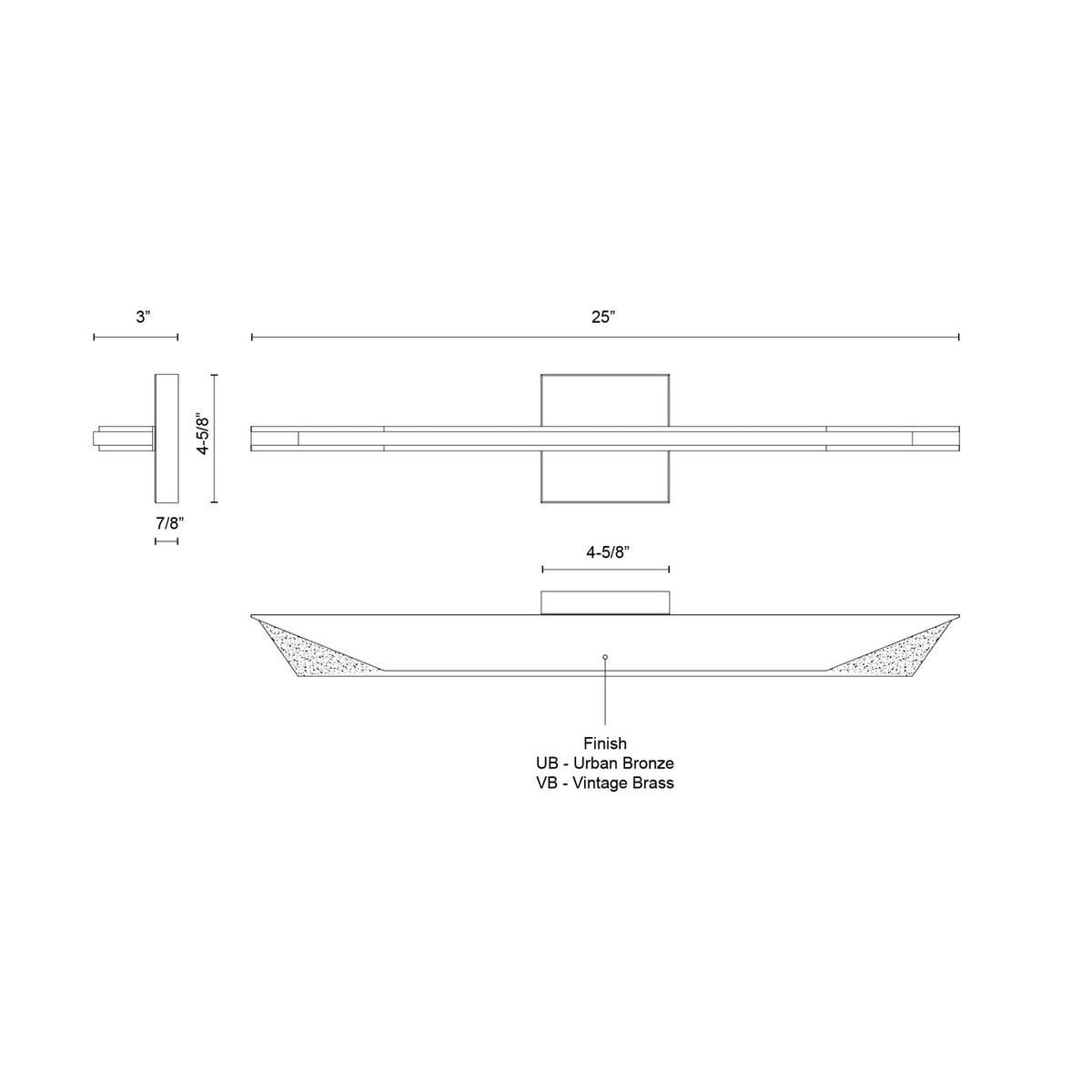 Kuzco Tachi 25in LED Vanity Light | Modern Vintage Brass and Frosted Acrylic | Bathroom Vanity | 25 x 4.625 x 3 in | Model VL64225-VB