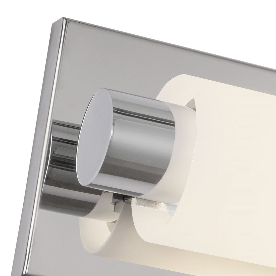 Kuzco Charleston 31" Silver Dimmable LED Bathroom Vanity Light, Chrome