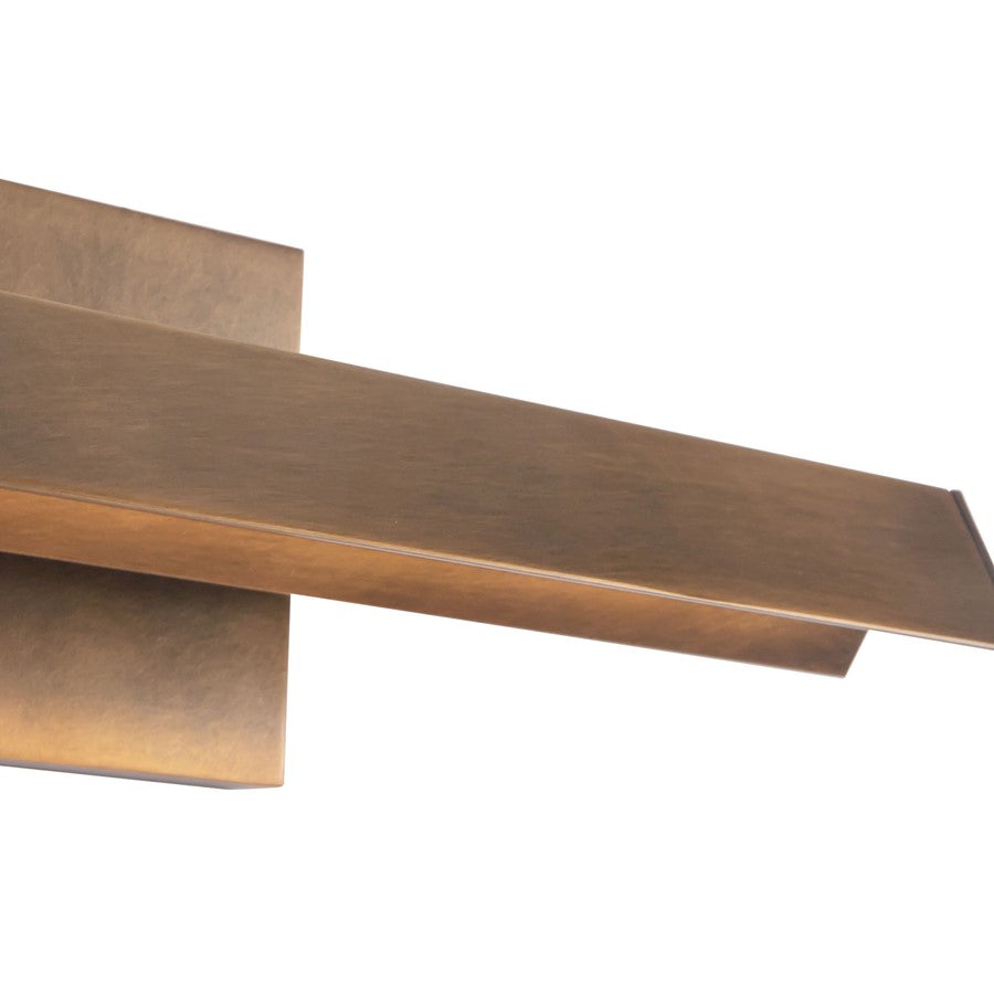 Kuzco Galleria 15" Brass Dimmable LED Wall Sconce, Vintage Brass