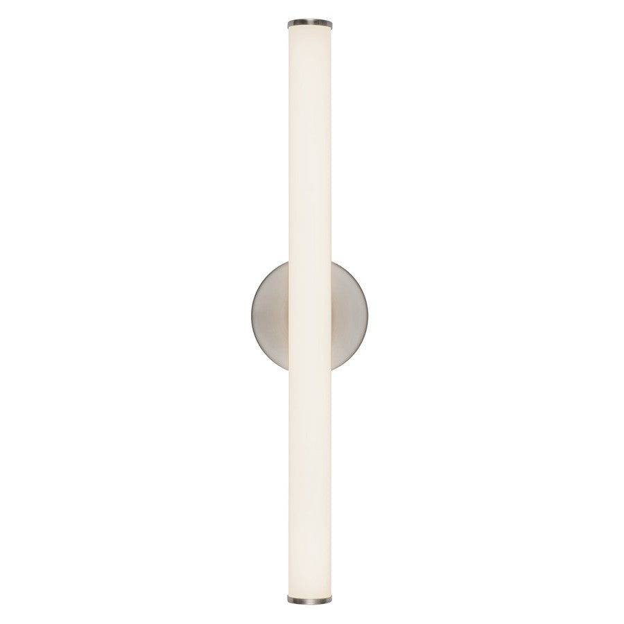 Kuzco Tectra 24" Silver Dimmable LED Wall Sconce, Brushed Nickel