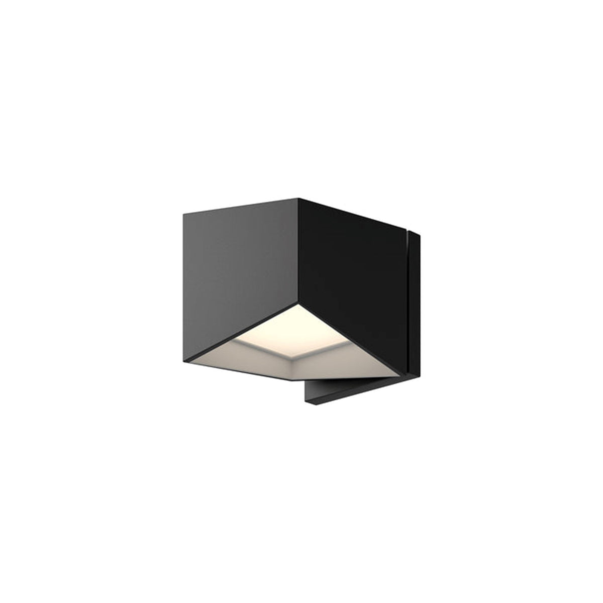 Kuzco Cubix 5in LED Wall Sconce | Modern Black and White Aluminum with White Acrylic Diffuser | Bathroom & Kitchen Accent | Model WS31205-BK-WH