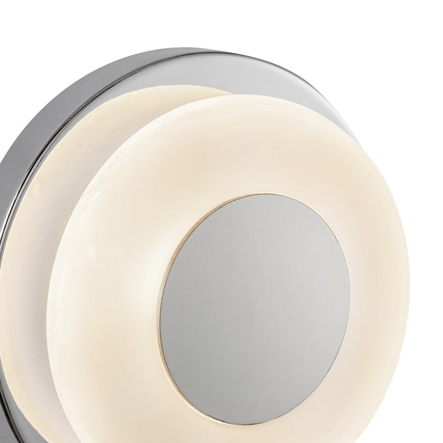 Kuzco Stephord 4" LED Wall Sconce, Chrome/Frosted Glass