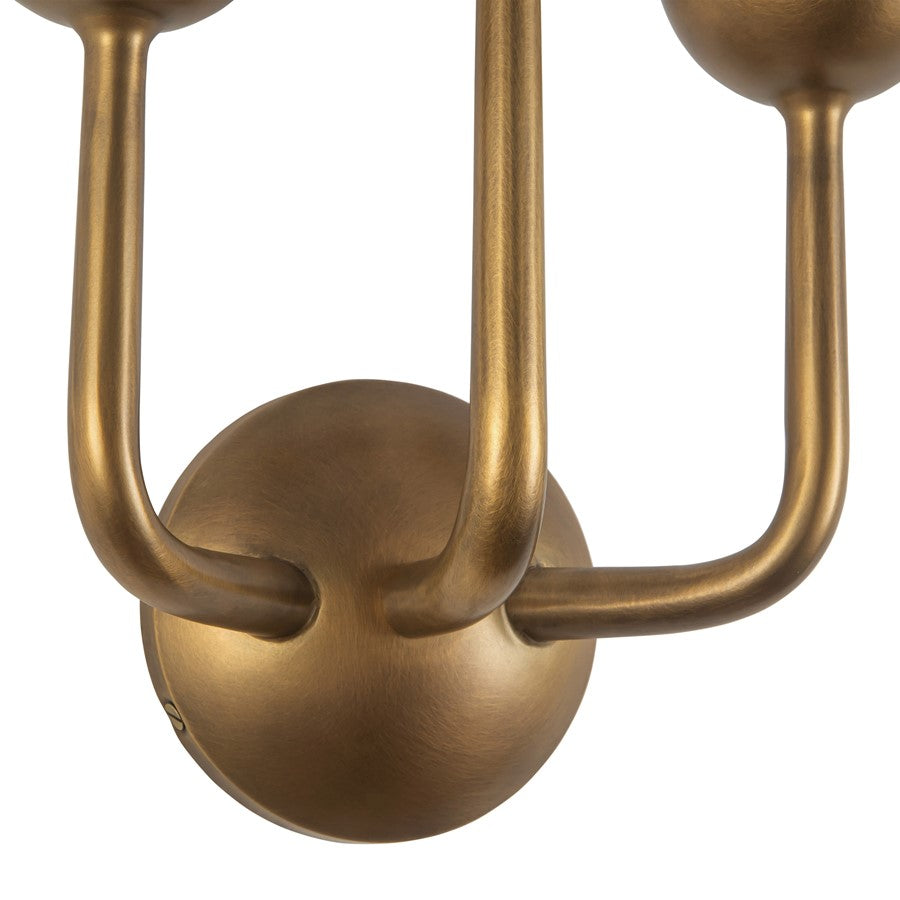 Kuzco Spade 11" Brass Dimmable LED Bathroom Vanity Light, Vintage Brass