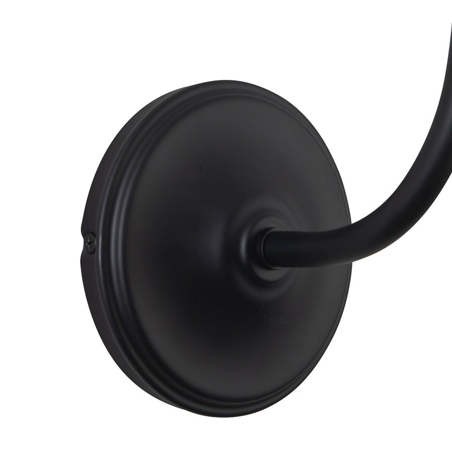 Kuzco Bancroft 12" Black Bathroom Vanity Light, Matte Black