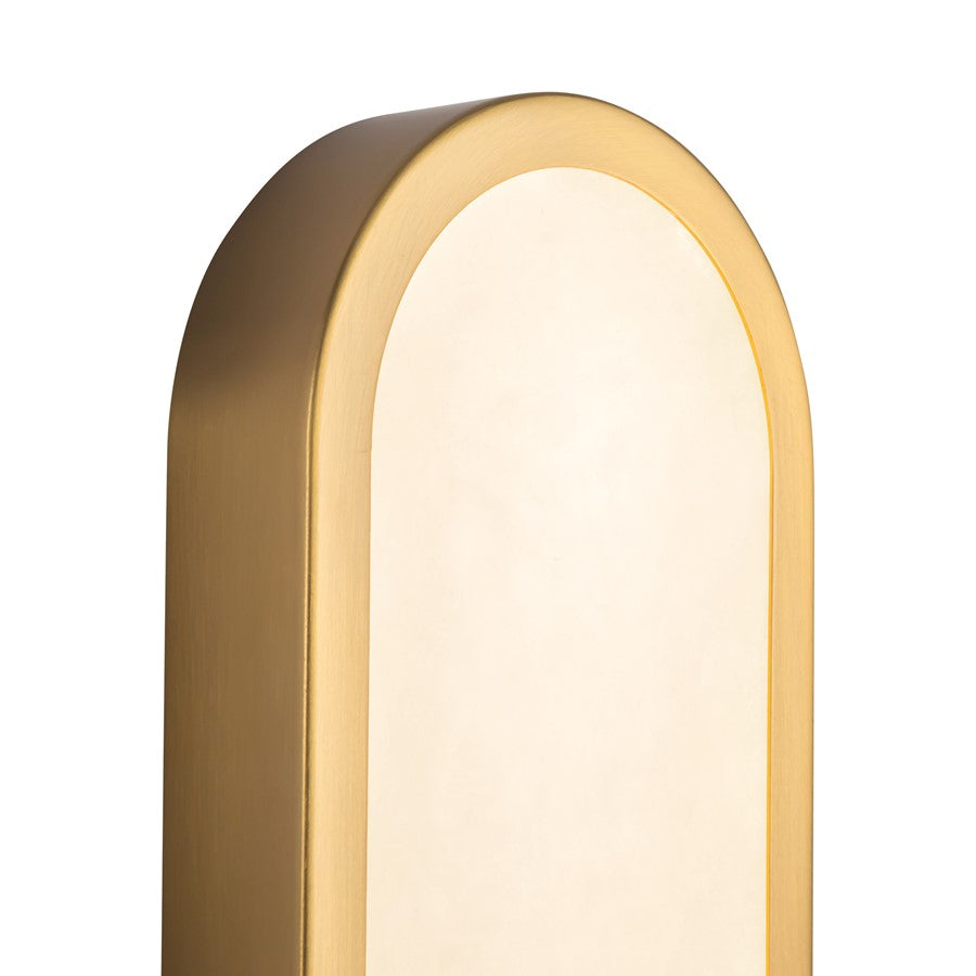 Kuzco Evelyn 16" Gold Dimmable LED Bathroom, Brushed Gold/Alabaster
