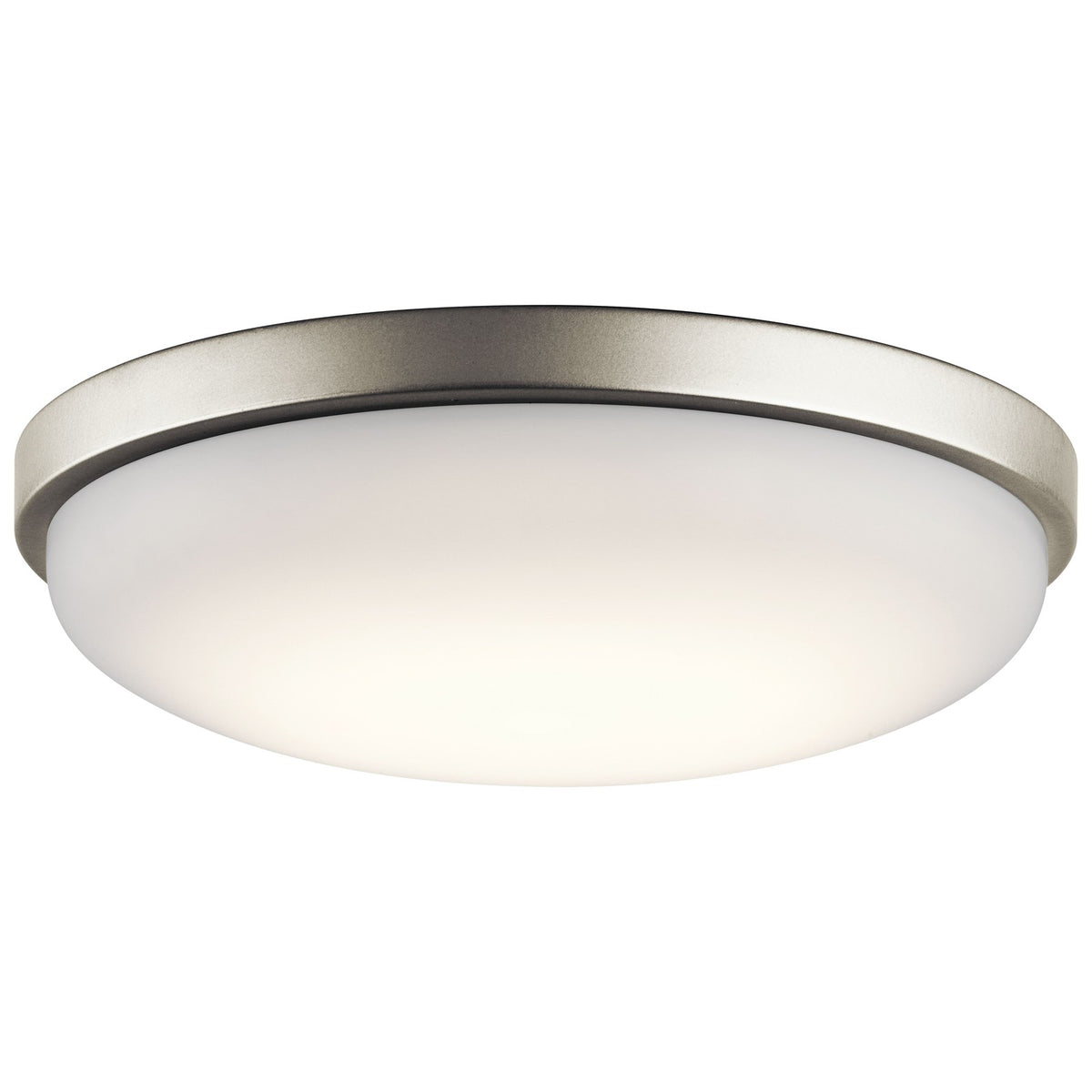 Kichler Flush Mount LED 14.5x3.75", Brushed Nickel, White Acrylic