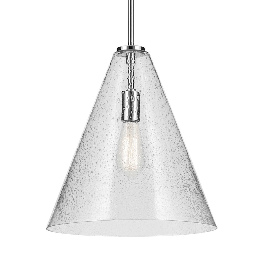 1 Light Cone 15.5" Pendant, Chrome