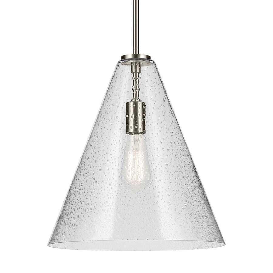 1 Light Cone 15.5" Pendant, Nickel