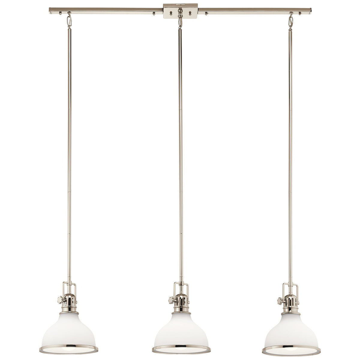 Kichler Multi Pendant Canopy 38in | Polished Nickel Steel | Ceiling Mount for Multiple Pendants | 38 x 5 x 0.75 in | Model 4900PN