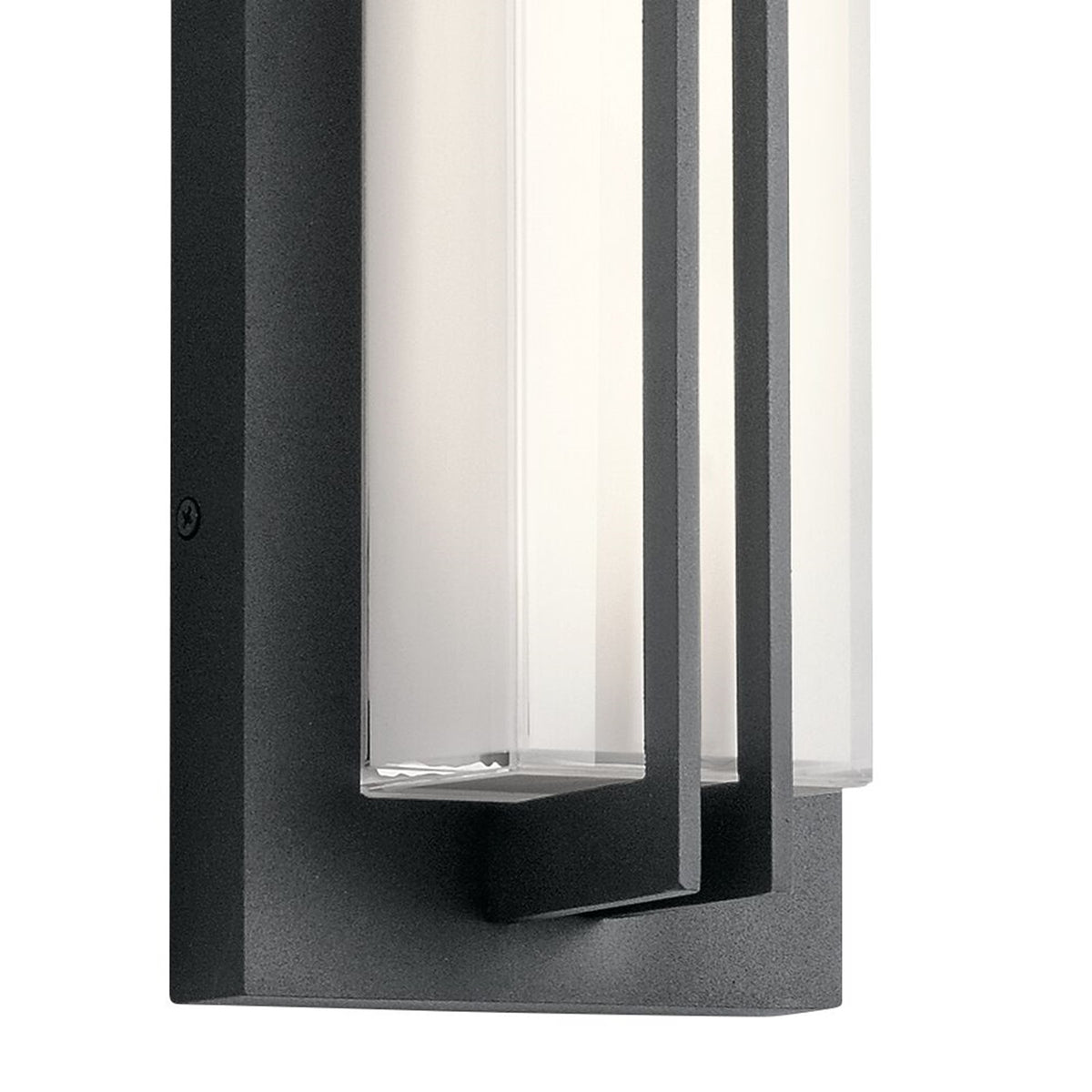 Kichler Manhattan 16in Outdoor Wall LED | Contemporary Textured Black | Entryway & Patio | 5 x 4 x 16 in | Model 49297BKTLED