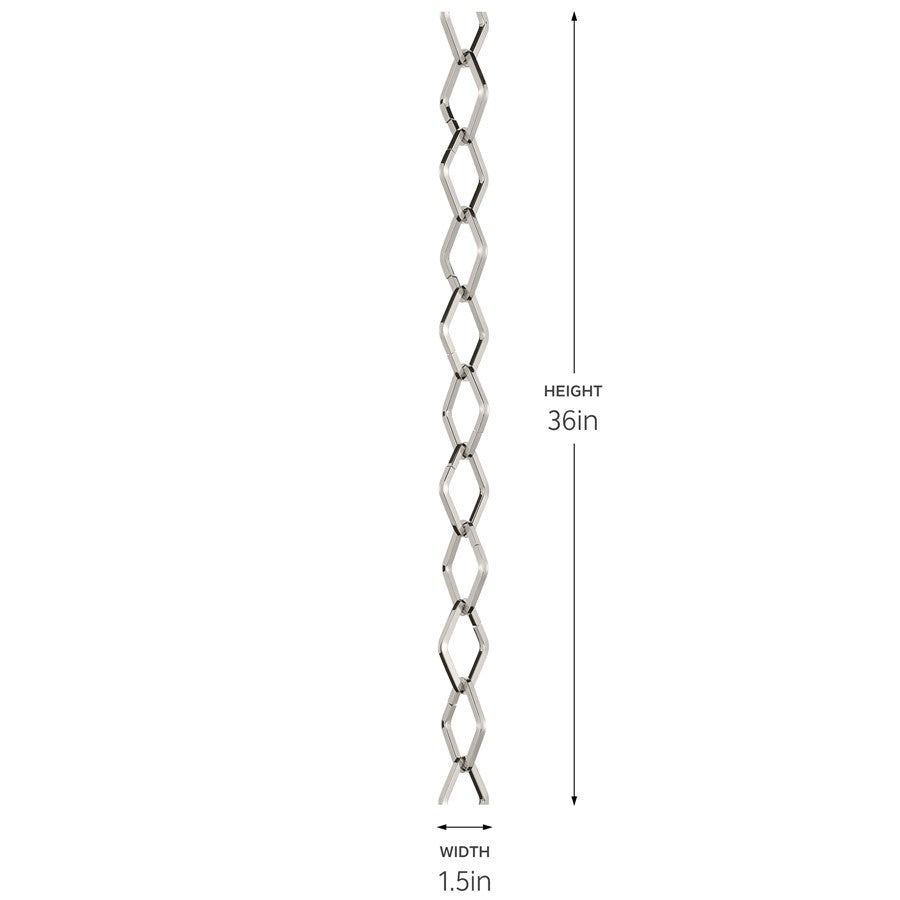 Kichler Diamond Chain, Polished Nickel