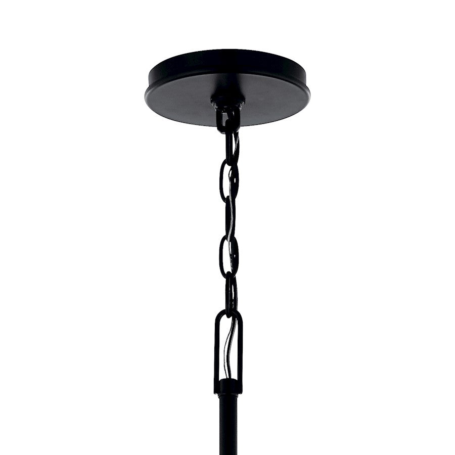 Kichler Malene 43in 8-Light Chandelier | Tiered Black Steel | Foyer & Dining Room | 43.5 in H | Model 52699BK