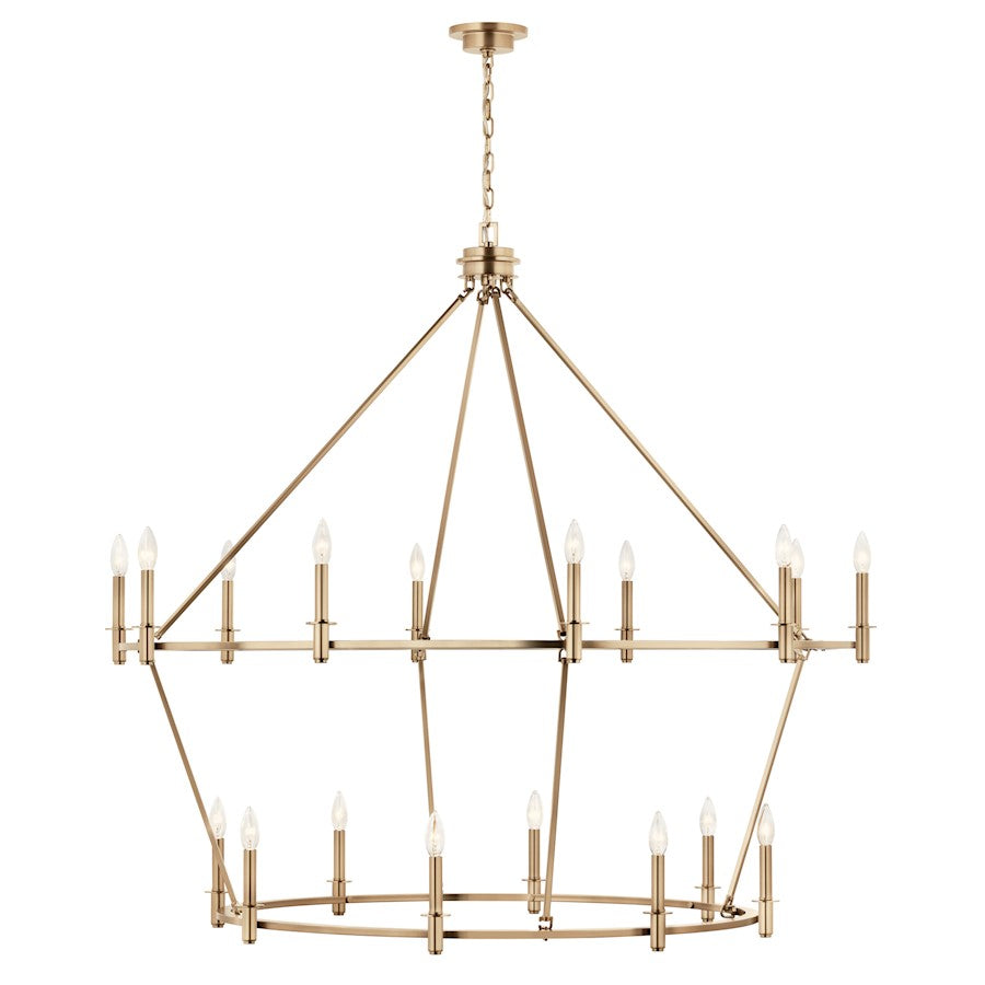 Kichler Carrick 49in 18-Light Chandelier | Champagne Bronze Steel | Dining Room & Foyer | 49.75 in H | Model 52708CPZ