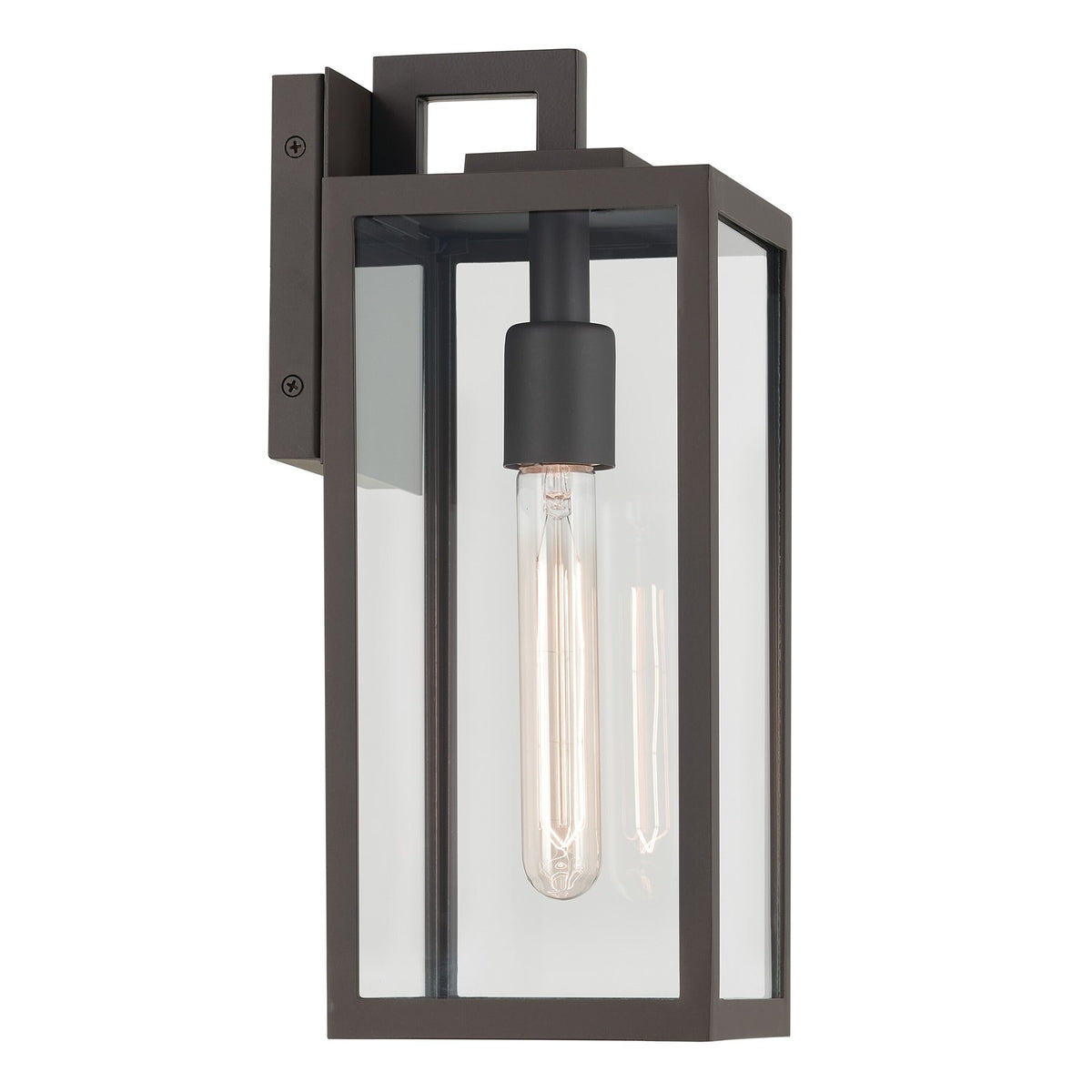 Kichler Branner 1-Light Outdoor Wall Sconce | Traditional Olde Bronze Aluminum and Clear Glass | Covered Patios & Entryways | Model 59111OZ