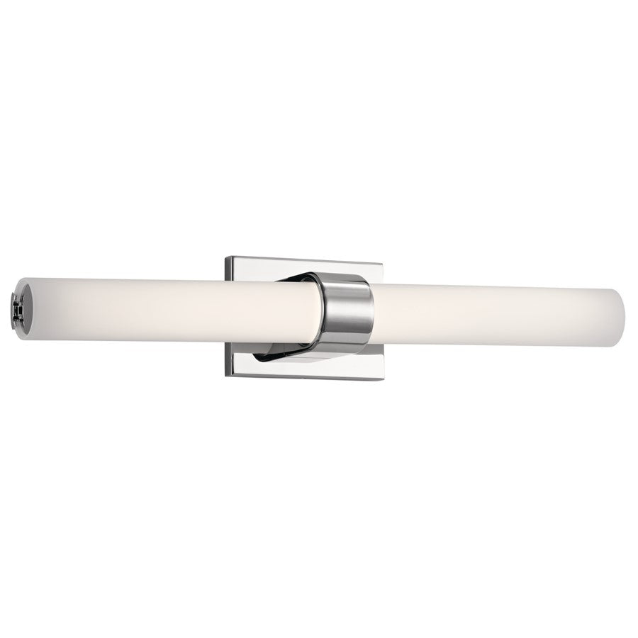 Kichler Izza 1Lt 25" Linear Bath Light, Chrome/Satin Etched Cased Opal - 83742