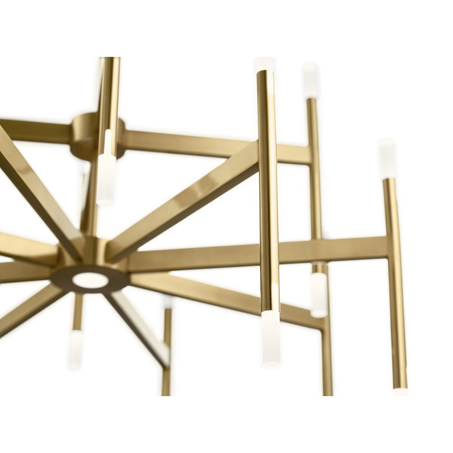 Kichler Kizette 24 Light Chandelier 2 Tier, Champagne Gold