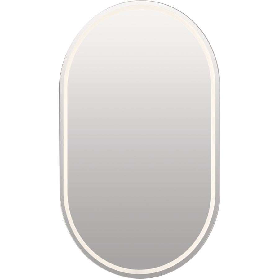 Kichler Menillo 32" LED Vanity Mirror, White/Etched