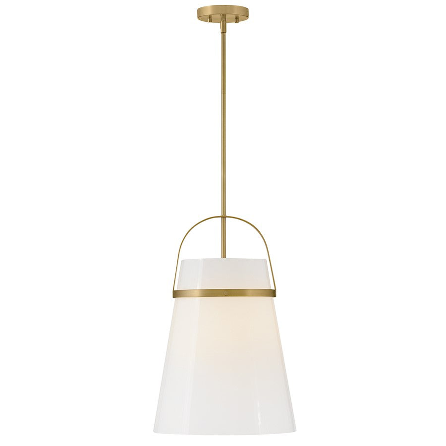 Lark Tori 1 Light 14" Pendant, Lacquered Brass/Cased Opal - 83054LCB
