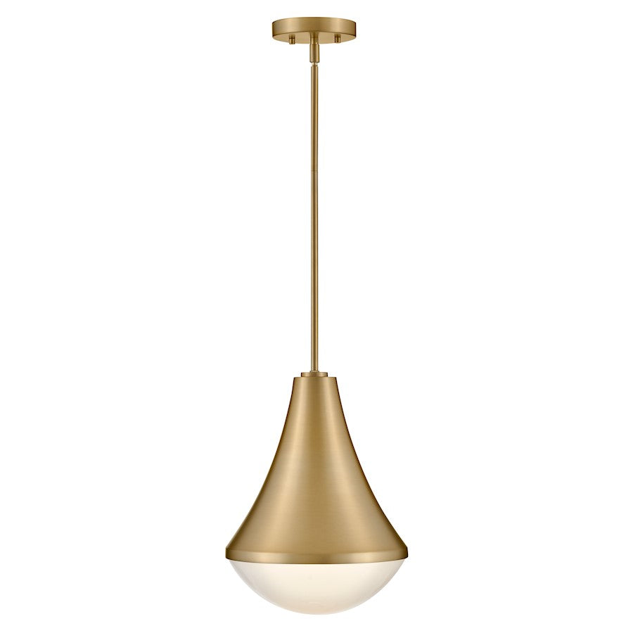 1 Light Small Pendant, Lacquered Brass