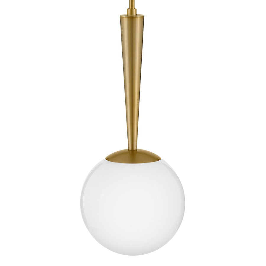 1 Light Small Pendant, Lacquered Brass