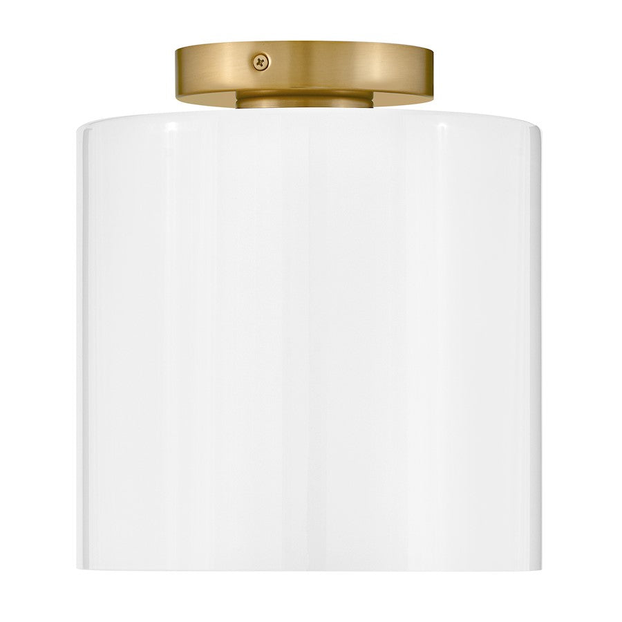 Lark Pippa 1 Light Extra Small Flush Mount, Brass/Cased Opal