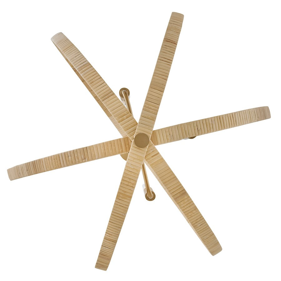 4 Light Medium Orb Chandelier, Lacquered Brass