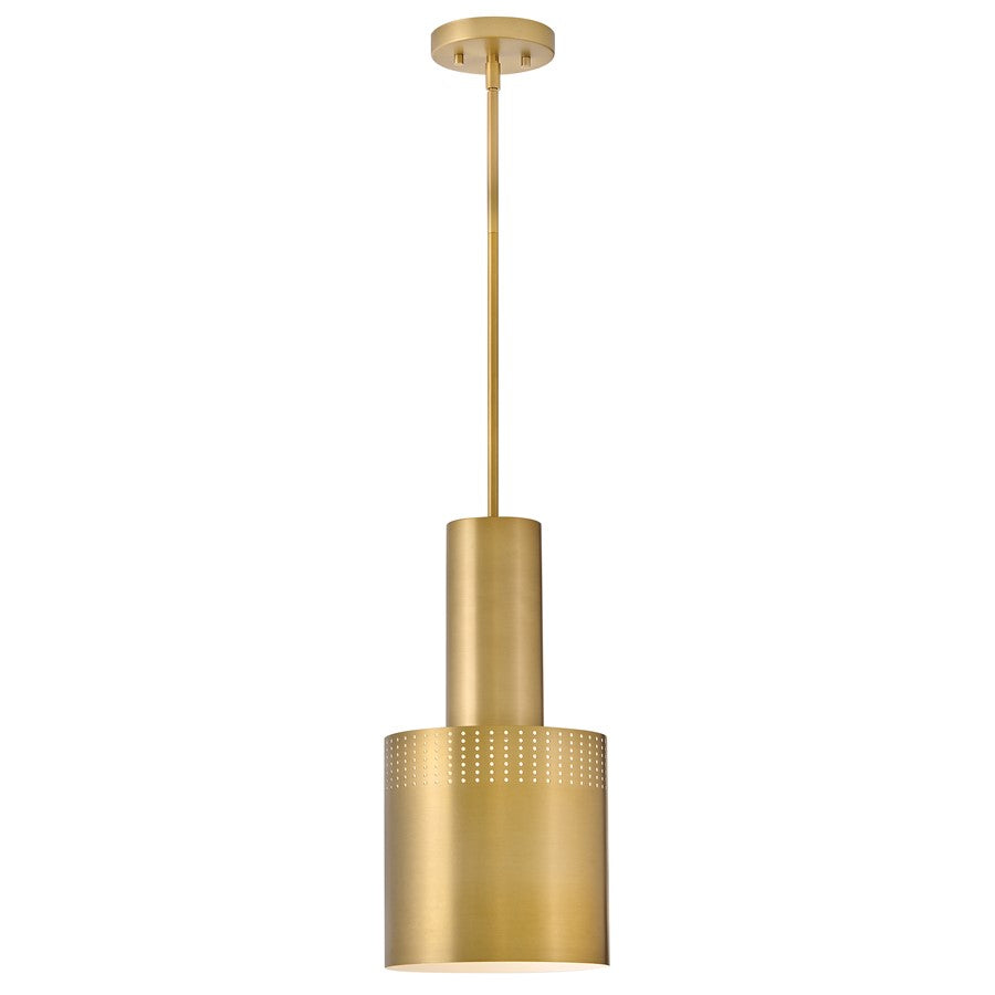 Lark Casey 1 Light 9" Pendant, Lacquered Brass