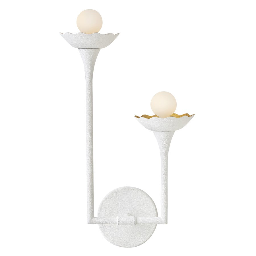 Lark Darla 2 Light 5" Sconce, Textured Plaster - 84242TXP
