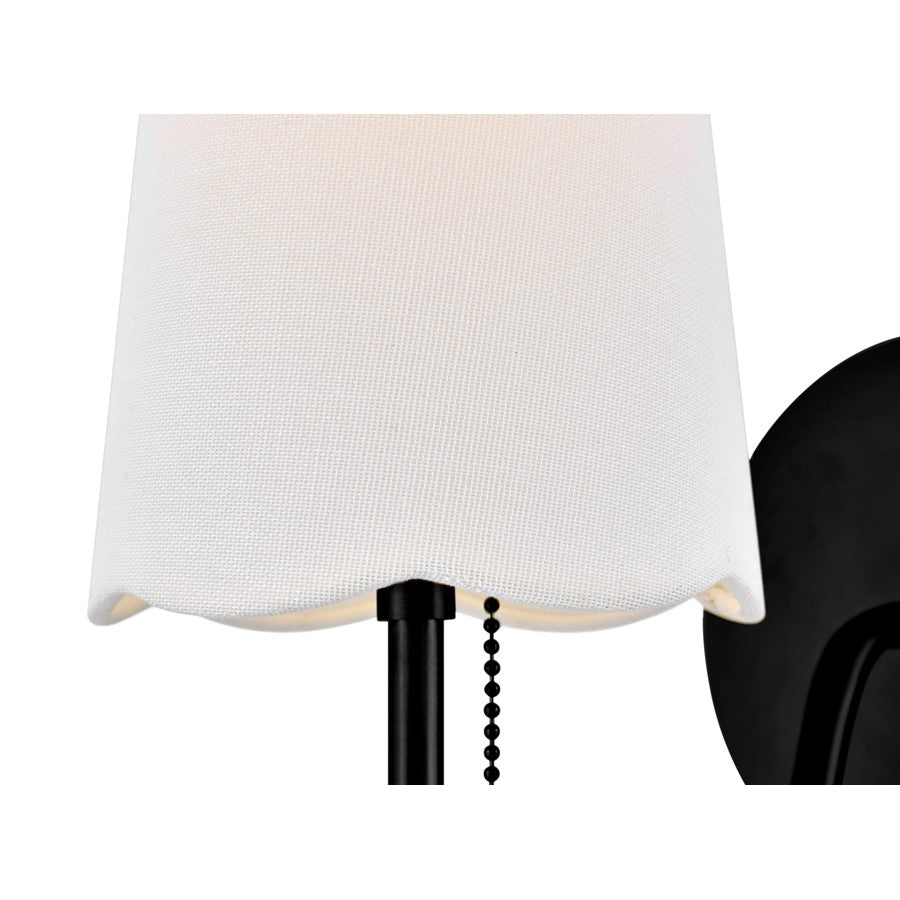 Lark Bliss 1 Light 11" Scone, Black