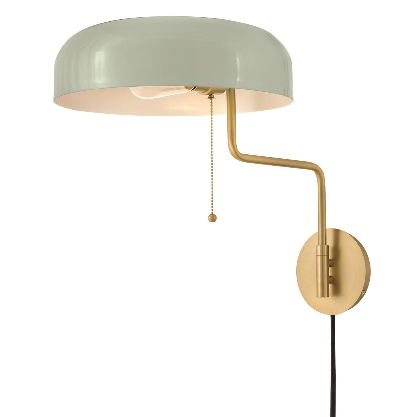 Hinkley Lark Ledger 21in 1-Light Wall Sconce | Modern Lacquered Brass Steel and Metal Shade | Bedroom & Office Reading Light | 21 x 12 | Model 84480LCB-SF