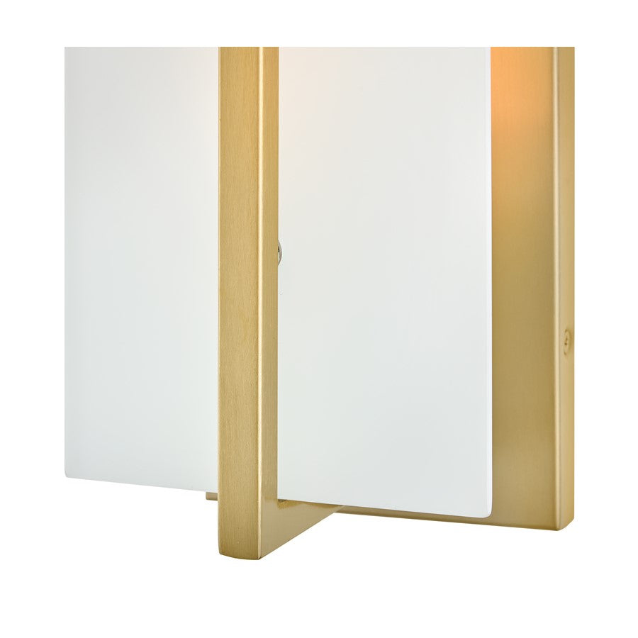 Lark Roman 1 Light Medium Sconce, Lacquered Brass/Etched White