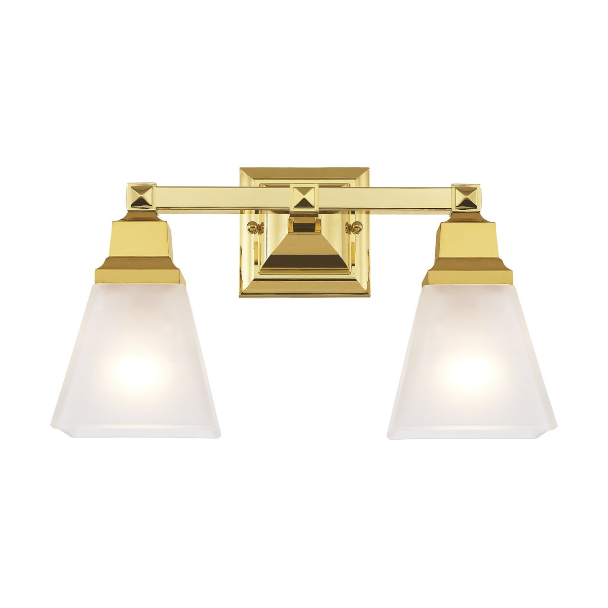 Livex Lighting Mission Bathroom Vanity Lighting, Polished Brass