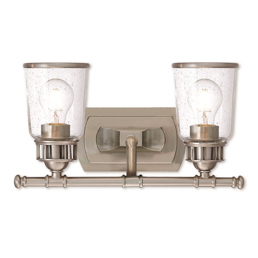 Livex Lighting Lawrenceville 2 Light Bath Vanity in Brushed Nickel